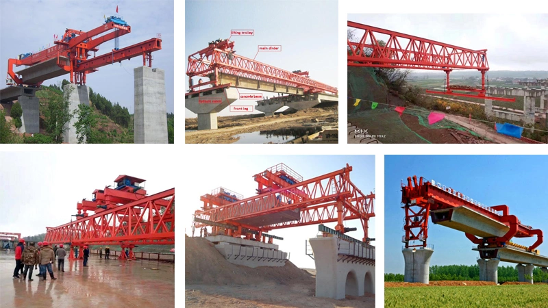 Overhead Segment Assembly Bridge Launching Girder 180t Beam Launcher